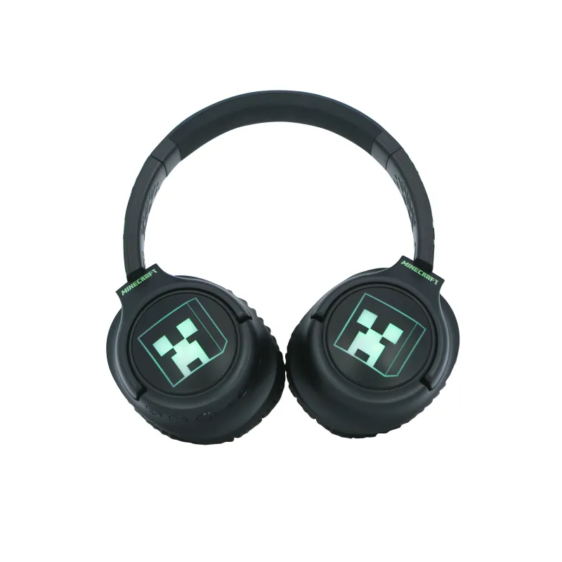 MINECRAFT FOLDABLE WIRELESS HEADPHONES WITH LED LIGHT - The Shop Gamer