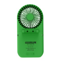 VENTILADOR PORTÁTIL PLEGABLE MINECRAFT CREEPER DE COLOR VERDE