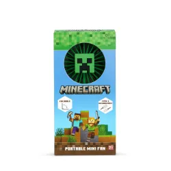 MINI VENTILATORE PORTATILE PIEGHEVOLE MINECRAFT CON BATTERIA RICARICABILE, COLORE VERDE HOSTILE BEHAVIOUR CREEPER - The Shop Gam