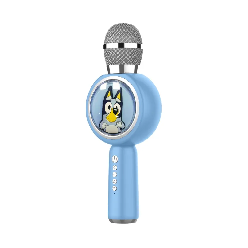 BLUEY POPSING KARAOKEMICROFOON MET DRAADLOZE LUIDSPREKER EN LEDLICHT - The Shop Gamer