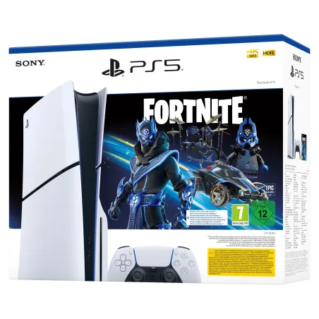 PLAYSTATION 5 SLIM MIT FORTNITE COBALT STAR PAKET UND 1.000 V-BUCKS, MIT ODER OHNE LAUFWERK, SPANISCHE VERSION - The Shop Gamer
