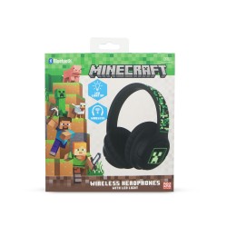 AURICULARES INALÁMBRICOS MINECRAFT PLEGABLES CON LUZ LED