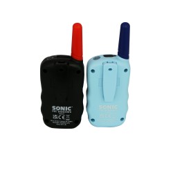 WALKIE TALKIES INFANTILES SONIC THE HEDGEHOG CON BATERÍA RECARGABLE LINTERNA Y UN KM DE DISTANCIA DE COMUNICACIÓN