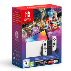 PREVENTA NINTENDO SWITCH  OLED BLANCA + SUPER MARIO KART 8 DELUXE + SUSCRIPCIÓN 12 MESES NINTENDO SWITCH ONLINE VERSIÓN ESPAÑOLA