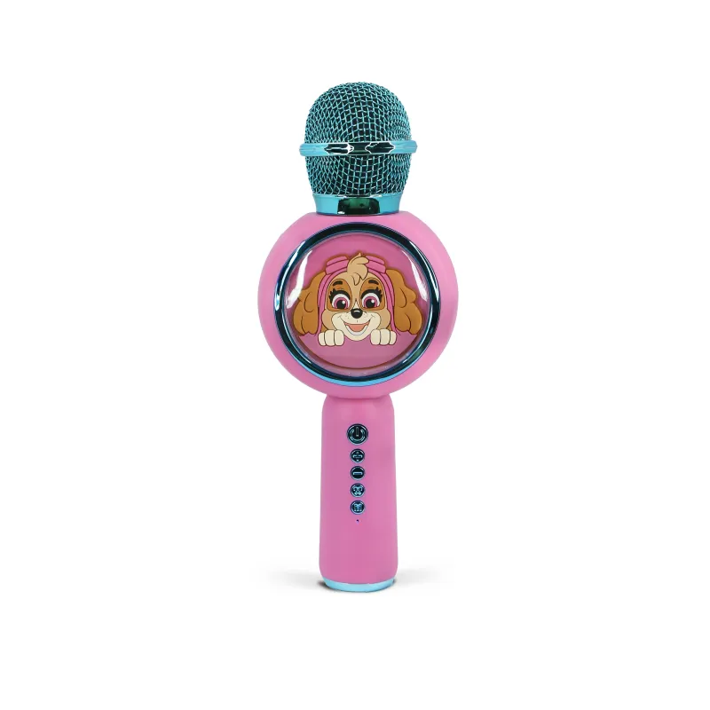 PAW PATROL POPSING SKYE PINK WIRELESS KARAOKE MICROPHONE WITH LED LIGHT SPEAKER - The Shop Gamer