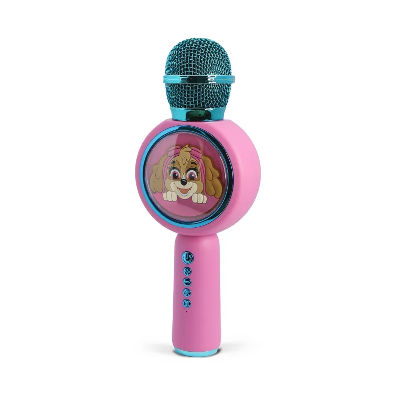 PAW PATROL POPSING SKYE PINK WIRELESS KARAOKE MICROPHONE WITH LED LIGHT SPEAKER - The Shop Gamer