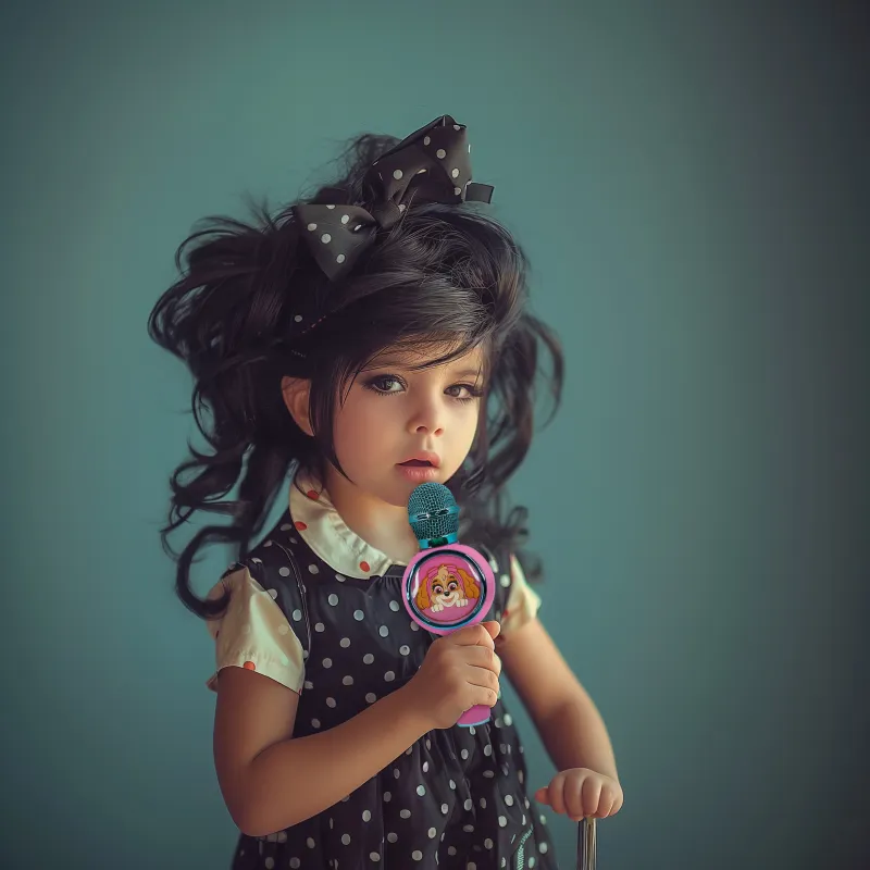 KARAOKEMICROFOON MET DRAADLOZE LUIDSPREKER EN LEDLICHT, POPSING SKYE ROZE PAW PATROL - The Shop Gamer
