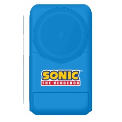 BATERÍA PORTATIL UNIVERSAL 5000 mAh  MAGNETICA SIN CABLES MODELO SONIC LETS ROLL AZUL TAMBIÉN CARGA CON CABLE Y SIRVE DE SOPORTE