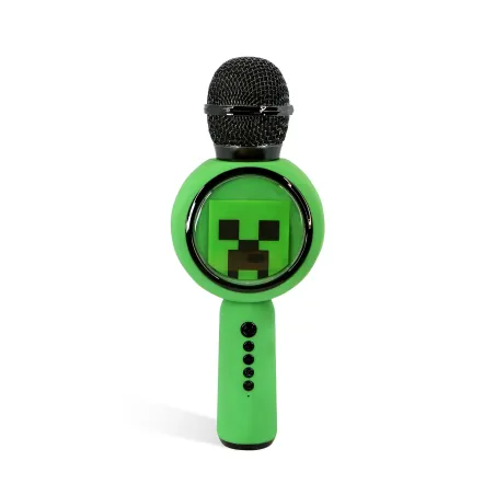 MICRO KARAOKÉ AVEC ENCEINTE SANS FIL MINECRAFT, LUMIÈRE LED, POPSING VERT CREEPER - The Shop Gamer