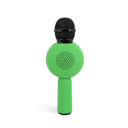 MICRÓFONO KARAOKE CON ALTAVOZ INALÁMBRICO MINECRAFT CON LUZ LED POPSING VERDE CREEPER