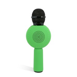 MICRÓFONO KARAOKE CON ALTAVOZ INALÁMBRICO MINECRAFT CON LUZ LED POPSING VERDE CREEPER