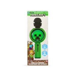 MICRO KARAOKÉ AVEC ENCEINTE SANS FIL MINECRAFT, LUMIÈRE LED, POPSING VERT CREEPER - The Shop Gamer