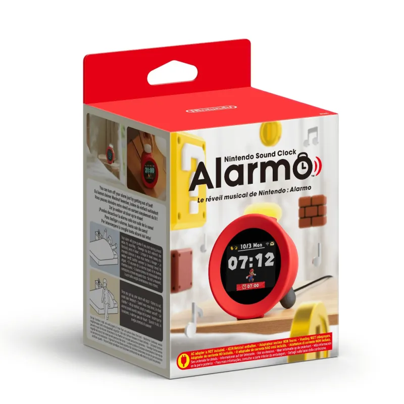 RÉVEIL INTERACTIF NINTENDO SOUND CLOCK ALARMO AVEC ALARMES ZELDA, MARIO, SPLATOON ET PIKMIN, VERSION ESPAGNE, GARANTIE UE - The 