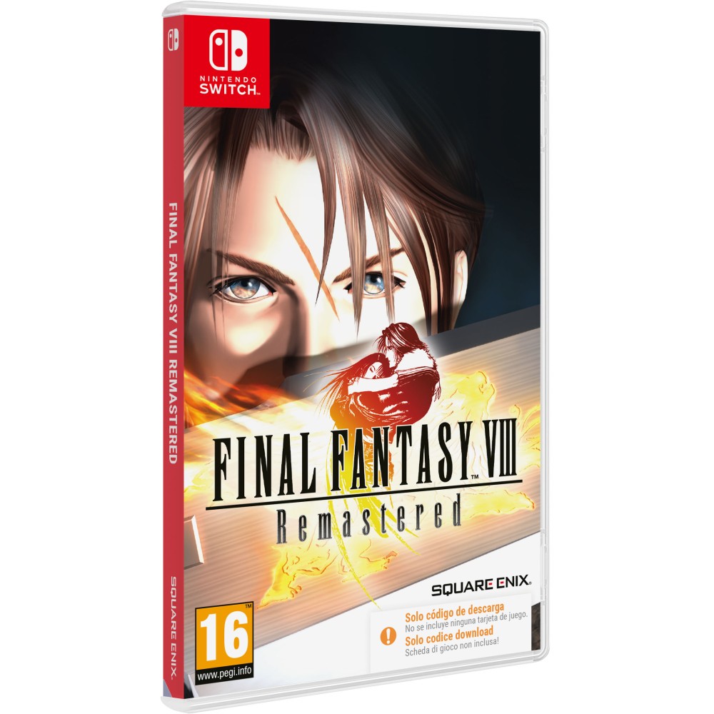 PREVENTA FINAL FANTASY VIII REMASTERED SWITCH CAJA CON CÓDIGO DE DESCARGA DE JUEGO COMPLETO PARA NINTENDO SWITCH