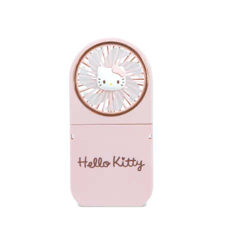 MINI VENTILATORE PORTATILE PIEGHEVOLE HELLO KITTY CON BATTERIA RICARICABILE, ROSA E ORO - The Shop Gamer