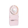 MINI VENTILADOR PORTÁTIL PLEGABLE HELLO KITTY CON BATERÍA RECARGABLE COLOR ROSA Y ORO