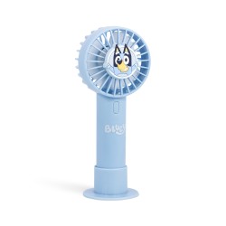 VENTILADOR DE MANO PORTÁTIL BLUEY CON BATERÍA RECARGABLE COLOR AZUL