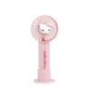 VENTILADOR DE MANO PORTÁTIL HELLO KITTY CON BATERÍA RECARGABLE COLOR ROSA Y ORO