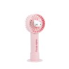 VENTILADOR DE MANO PORTÁTIL HELLO KITTY CON BATERÍA RECARGABLE COLOR ROSA Y ORO