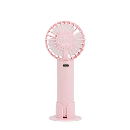VENTILADOR DE MÃO PORTÁTIL HELLO KITTY COM BATERIA RECARREGÁVEL, ROSA E DOURADO - The Shop Gamer