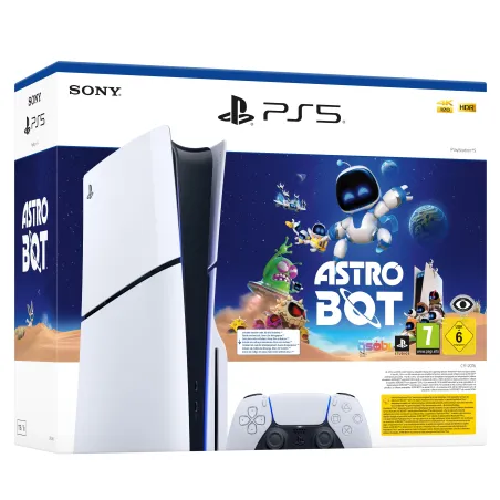 PS5 SLIM CONSOLE WITH OR WITHOUT DISC DRIVE, ASTRO BOT FULL DIGITAL DOWNLOAD, SPANISH VERSION, EU WARRANTY - The Shop Gamer