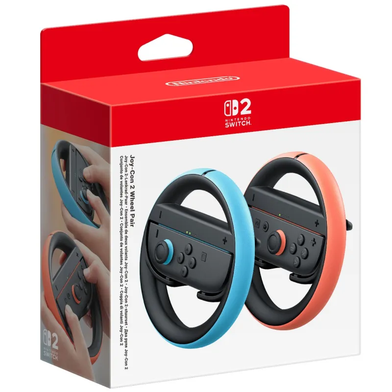 JOY-CON 2 WHEEL, 2 VOLANTS POUR NINTENDO SWITCH 2, VERSION ESPAGNOLE, GARANTIE EUROPÉENNE - The Shop Gamer