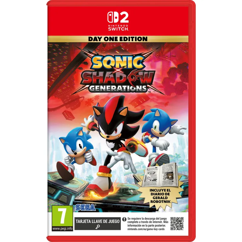 SONIC X SHADOW GENERATIONS SWITCH2 SPIELSCHLÜSSELKARTE FÜR NINTENDO SWITCH 2, SPANISCHE VERSION, EU-GARANTIE - The Shop Gamer