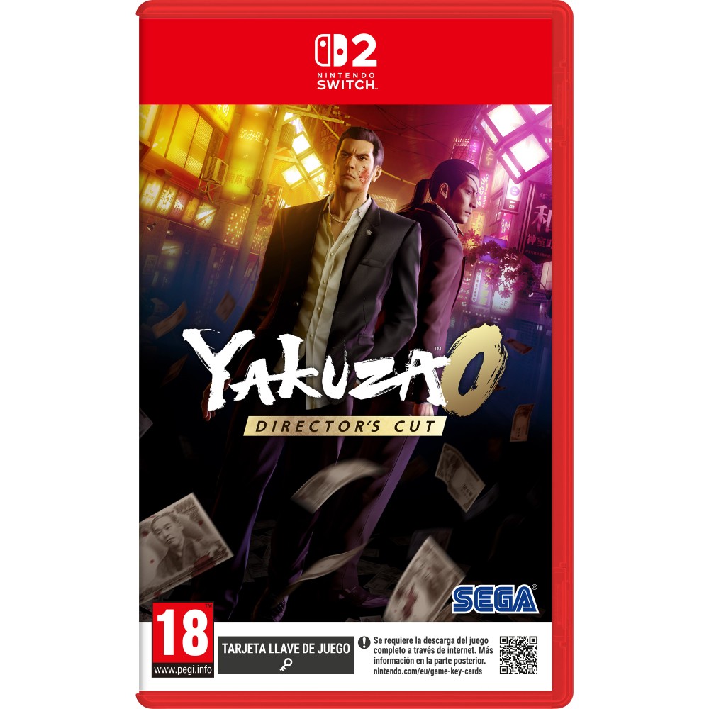 YAKUZA 0 DIRECTOR’S CUT SWITCH2 TARJETA LLAVE DE JUEGO PARA NINTENDO SWITCH 2 VERSIÓN ESPAÑOLA GARANTÍA EUROPEA EU