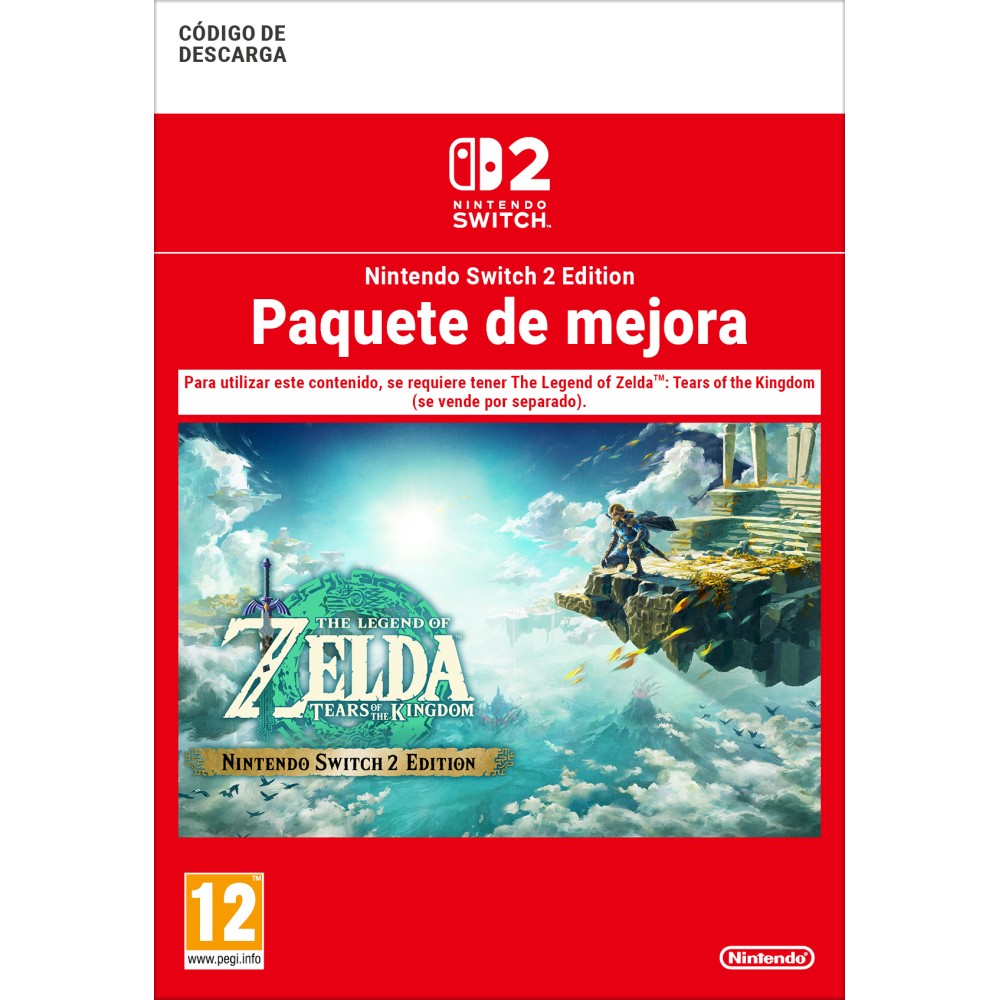 THE LEGEND OF ZELDA: TEARS OF THE KINGDOM NINTENDO SWITCH 2 EDITION PAQUETE DE MEJORA CÓDIGO DE DESCARGA DIGITAL