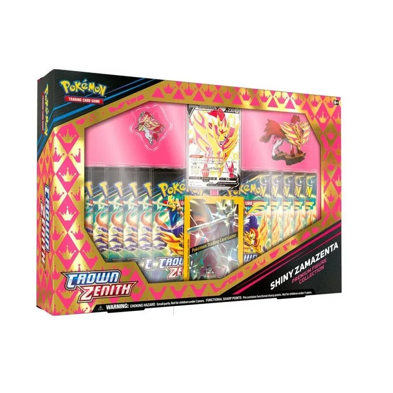 POKEMON SHINY ZAMAZENTA BOX 12.5 CENIT SUPREMO PREMIUMCOLLECTIE MET ZAMAZENTA-FIGUUR, POKÉMON TCG SPAANS - The Shop Gamer