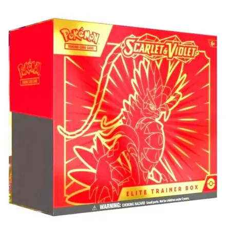 POKEMON CAIXA DE TREINADOR ELITE SV1 ESCARLATA Y PURPURA KORAIDON ESCARLATA JCC POKEMON ESPANHOL JOGO DE CARTAS COLECIONÁVEIS - 