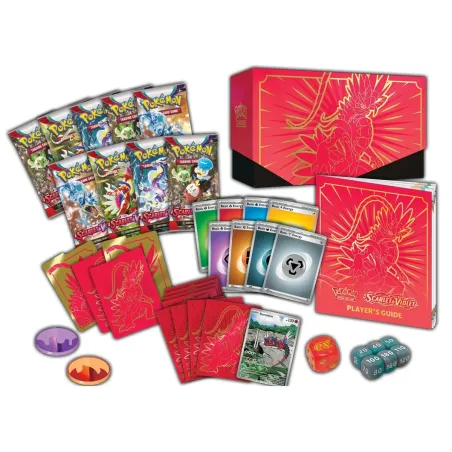POKEMON CAIXA DE TREINADOR ELITE SV1 ESCARLATA Y PURPURA KORAIDON ESCARLATA JCC POKEMON ESPANHOL JOGO DE CARTAS COLECIONÁVEIS - 