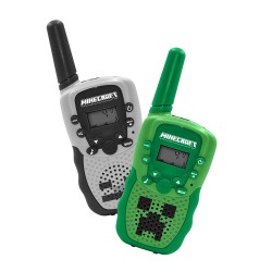 MINECRAFT DIGITAL WALKIE TALKIE SET CONJUNTO DE DOS WALKIE TALKIES CON LICENCIA OFICIAL MINECRAFT CREEPER ESQUELETO