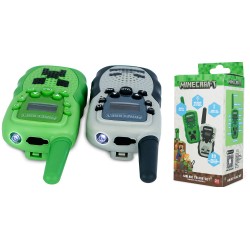 MINECRAFT DIGITAL WALKIE TALKIE SET CONJUNTO DE DOS WALKIE TALKIES CON LICENCIA OFICIAL MINECRAFT CREEPER ESQUELETO