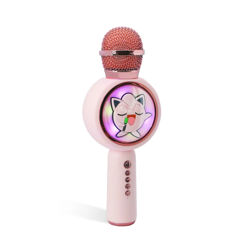KARAOKE MICROPHONE WITH WIRELESS SPEAKER, LED LIGHT, POPSING POKEMON JIGGLY PUFF, PALE PINK - The Shop Gamer