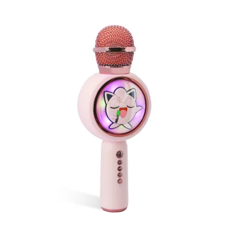 MICROFONO KARAOKE CON ALTOPARLANTE WIRELESS POKEMON JIGGLY PUFF CON LUCE LED POPSING ROSA PALLIDO - The Shop Gamer