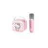 CONJUNTO DE ALTAVOZ Y MICROFÓNO INALÁMBRICOS PARA KARAOKE HELLO KITTY CON LUZ LED