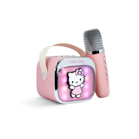 DRAADLOZE KARAOKE-LUIDSPREKER- EN MICROFOONSET HELLO KITTY MET LEDVERLICHTING - The Shop Gamer