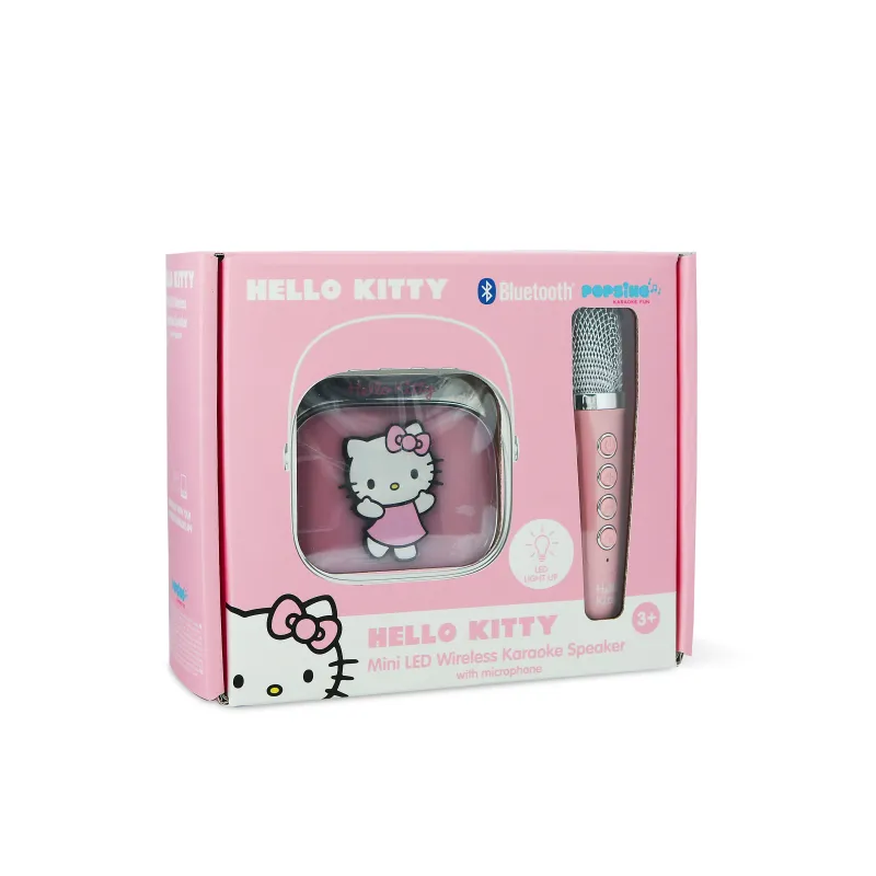 ENSEMBLE ENCEINTE ET MICRO SANS FIL POUR KARAOKÉ HELLO KITTY AVEC ÉCLAIRAGE LED - The Shop Gamer
