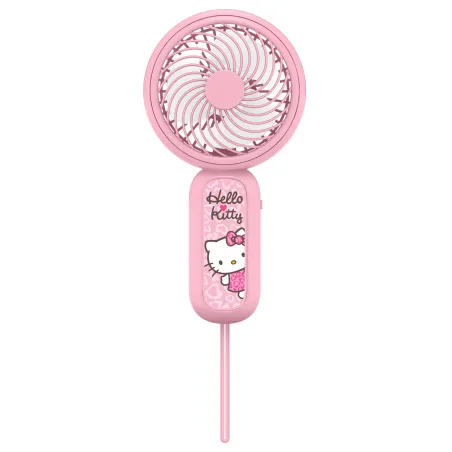 MINI-HANDVENTILATOR HELLO KITTY MET OPLAADBARE BATTERIJ, ROZE - The Shop Gamer