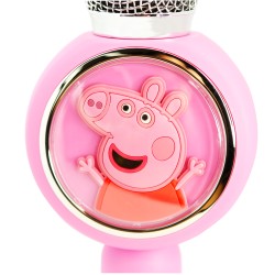 MICRÓFONO KARAOKE CON ALTAVOZ INALÁMBRICO PEPPA PIG CON LUZ LED POPSING COLOR ROSA