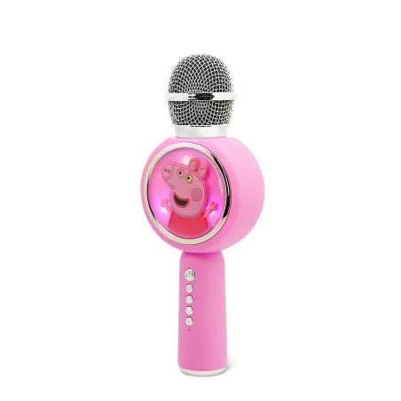 KARAOKEMICROFOON MET DRAADLOZE LUIDSPREKER PEPPA PIG POPSING, ROZE, MET LEDVERLICHTING - The Shop Gamer