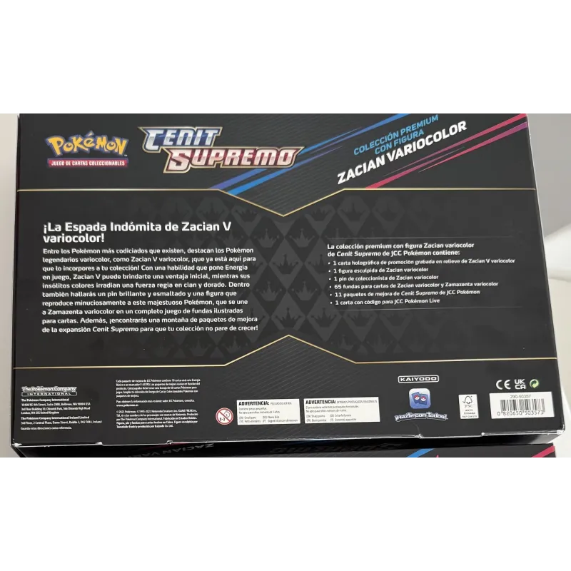 POKEMON SHINY ZACIAN BOX 12.5 CENIT SUPREMO PREMIUMCOLLECTIE MET FIGUUR ZACIAN VARIOCOLOR, POKEMON SPAANS KAARTSPEL - The Shop G