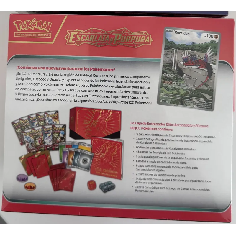 POKEMON ELITE TRAINER BOX SV1 ESCARLATA Y PURPURA KORAIDON ESCARLATA POKEMON TCG SPANISH TRADING CARD GAME - The Shop Gamer