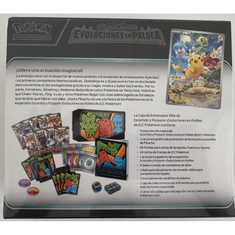 POKÉMON ELITE-TRAINER-BOX SV2 EVO PALDEA ESCARLATA Y PÚRPURA EVOLUCIONES EN PALDEA JCC POKÉMON, SPANISCHES KARTENSPIEL - The Sho