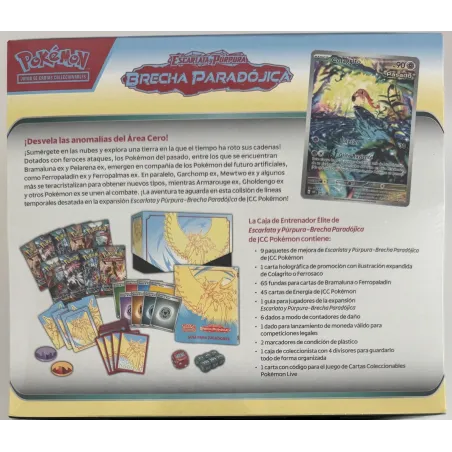 POKEMON ELITE TRAINER BOX SV4 ESCARLATA Y PÚRPURA BRECHA PARADOJICA COLAGRITO (GEEL) JCC POKÉMON SPAANS - The Shop Gamer