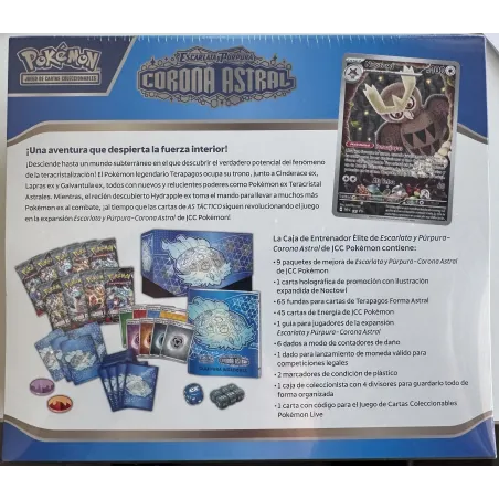 POKEMON RUILKAARTSPEL ELITE TRAINER BOX CORONA ASTRAL ESCARLATA Y PÚRPURA SV7 - The Shop Gamer