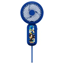 SONIC THE HEDGEHOG MINI HANDHELD FAN WITH RECHARGEABLE BATTERY, BLUE - The Shop Gamer
