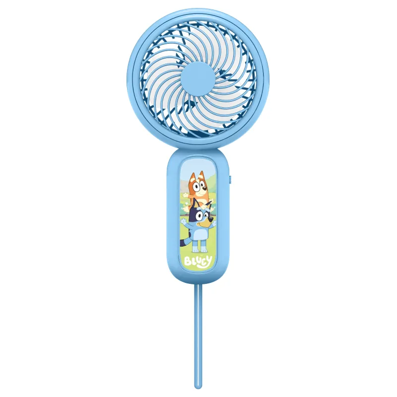 MINI-HANDVENTILATOR BLUEY MET OPLAADBARE BATTERIJ, LICHTBLAUW - The Shop Gamer