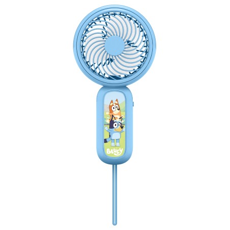 MINI VENTILADOR DE MANO BLUEY CON BATERÍA RECARGABLE COLOR AZUL PÁLIDO